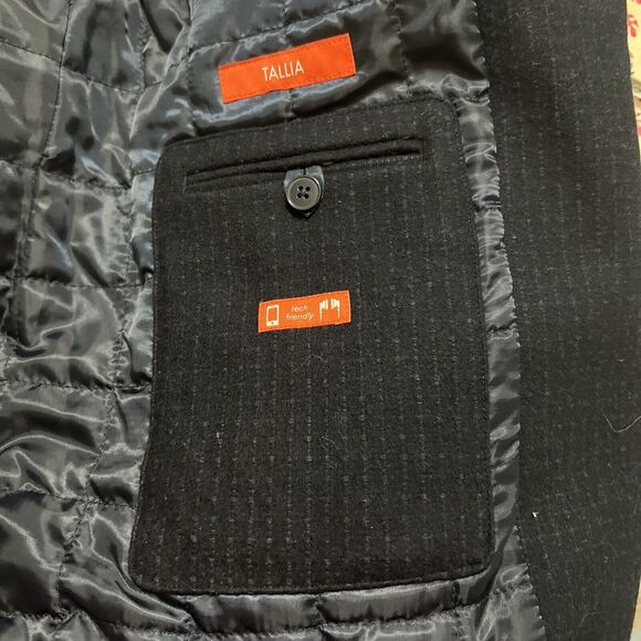 TALLIA Navy Wool Blend Coat Young Men's Size M 12-14 . MSRP $195. NWT - Picture 8 of 12